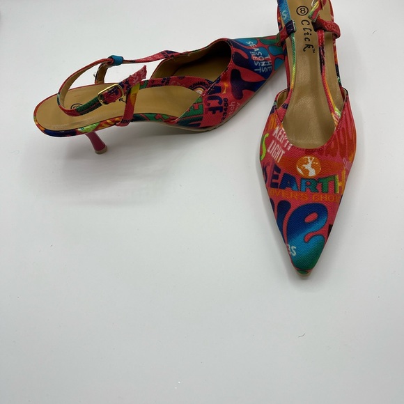 Click multi colored heel - Picture 3 of 3